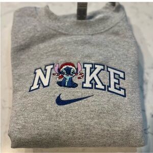 Nike Stitch Christmas Gray Sweatshirt